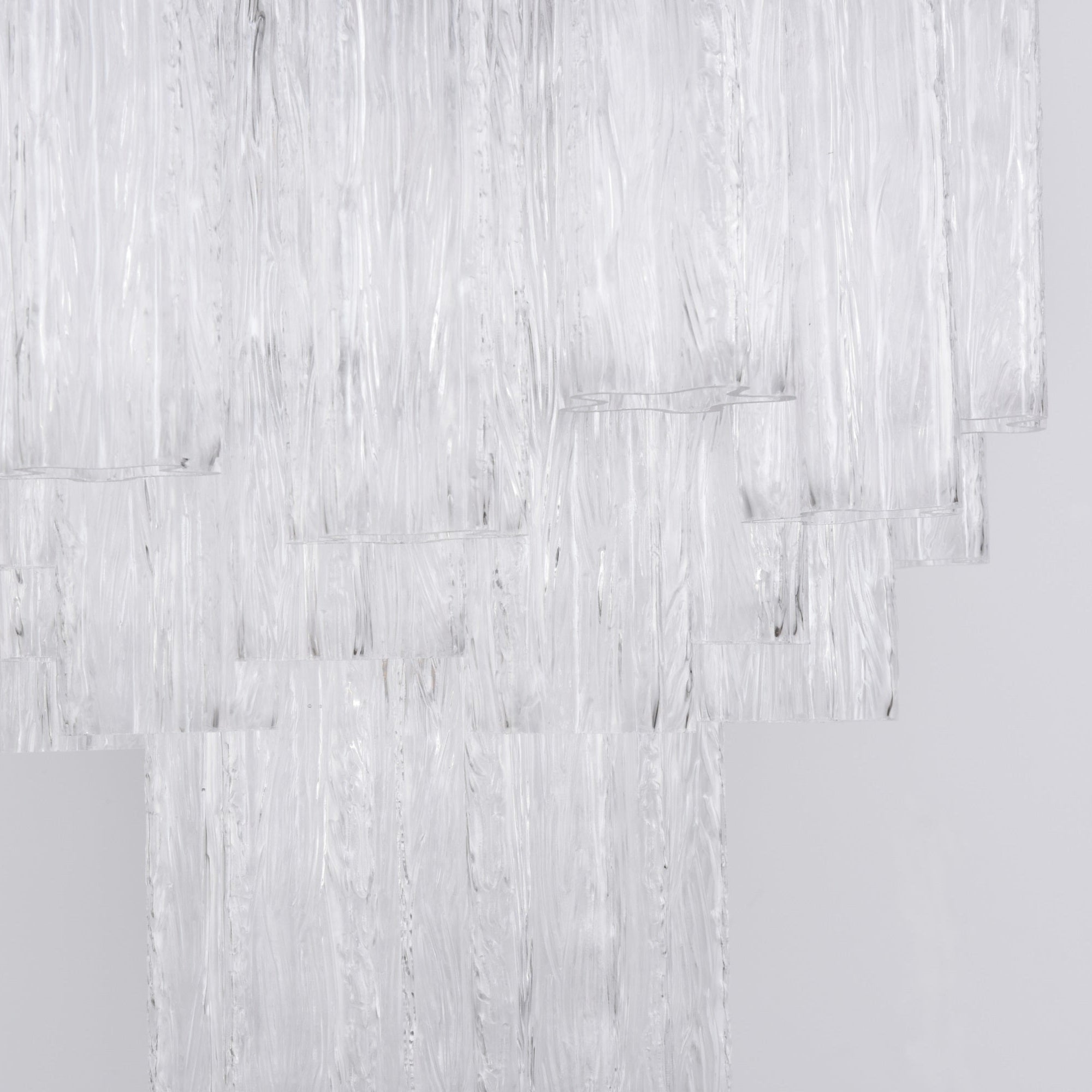 Aurora Chandelier Clear Murano Glass Tube Tiered Modern-Neutral Decor