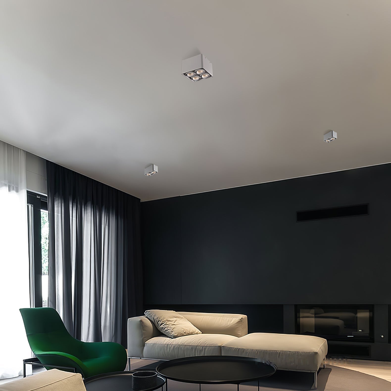Devely Spotlight Surface Mount Twin LED Angular Minimalist-Neutral Decor