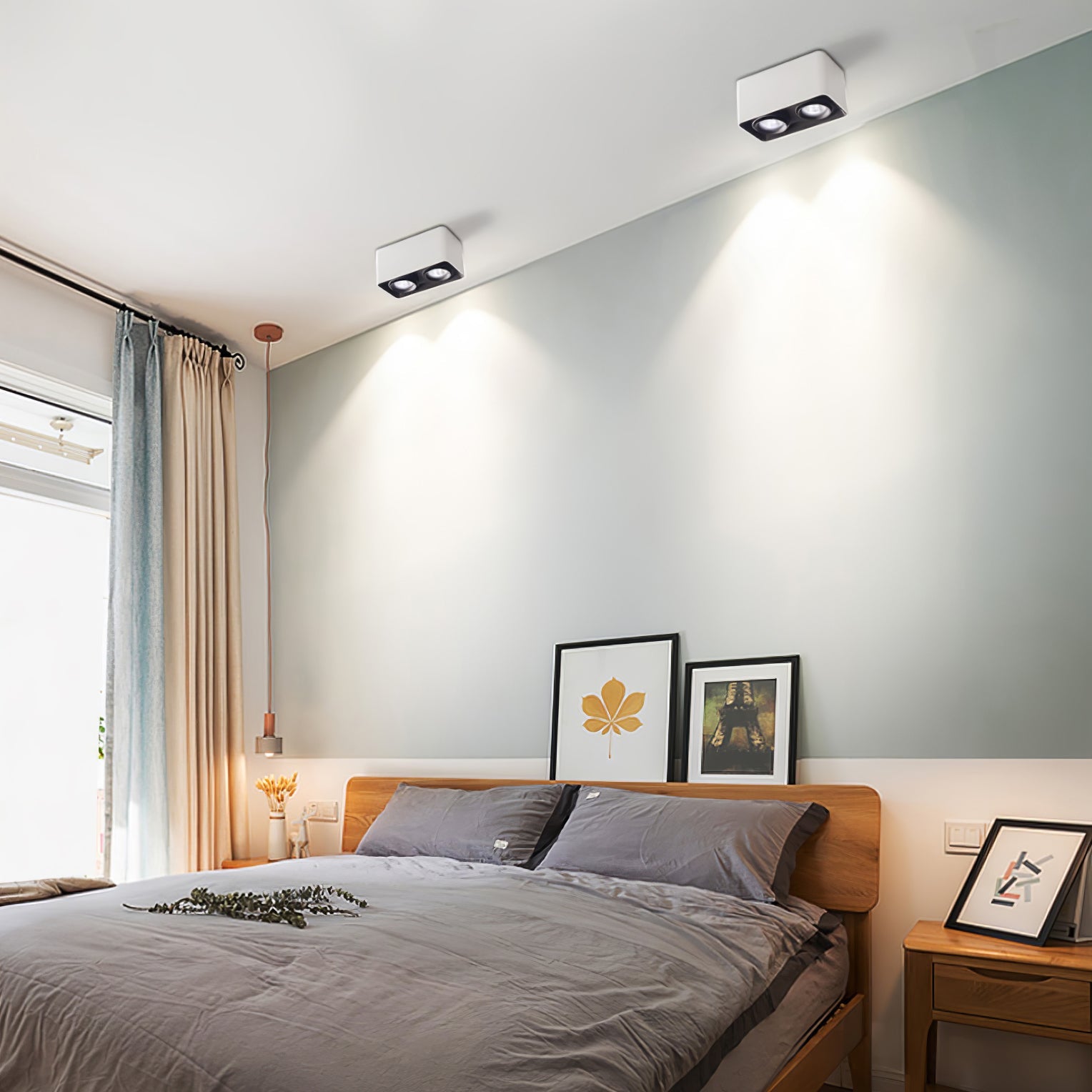 Devely Spotlight Surface Mount Twin LED Angular Minimalist-Neutral Decor