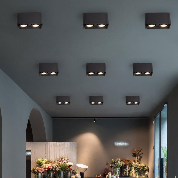 Devely Spotlight Surface Mount Twin LED Angular Minimalist-Neutral Decor