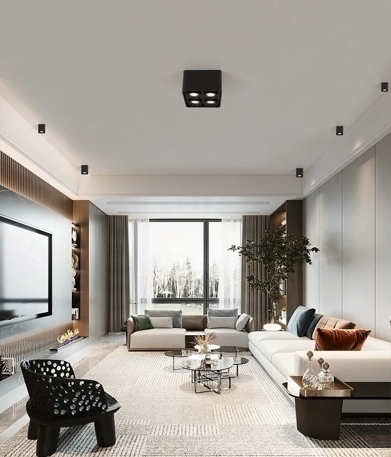Devely Spotlight Surface Mount Twin LED Angular Minimalist-Neutral Decor