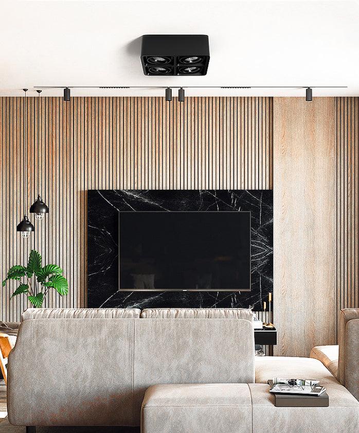Devely Spotlight Surface Mount Twin LED Angular Minimalist-Neutral Decor