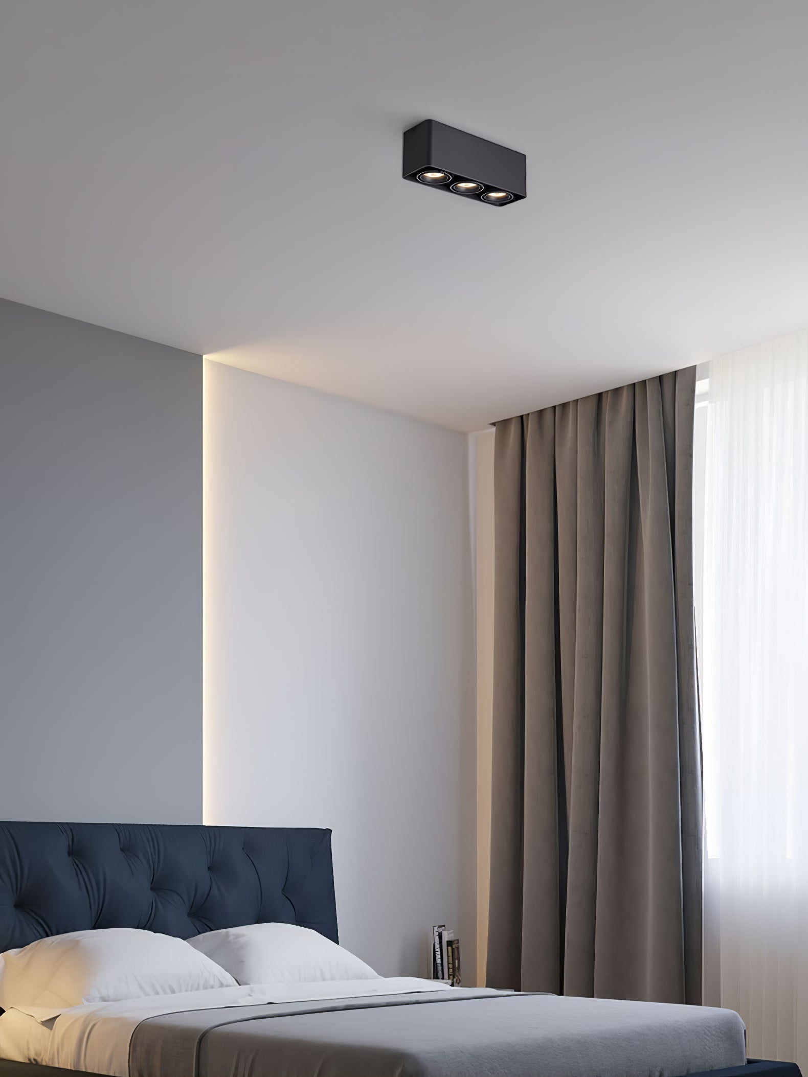 Devely Spotlight Surface Mount Twin LED Angular Minimalist-Neutral Decor