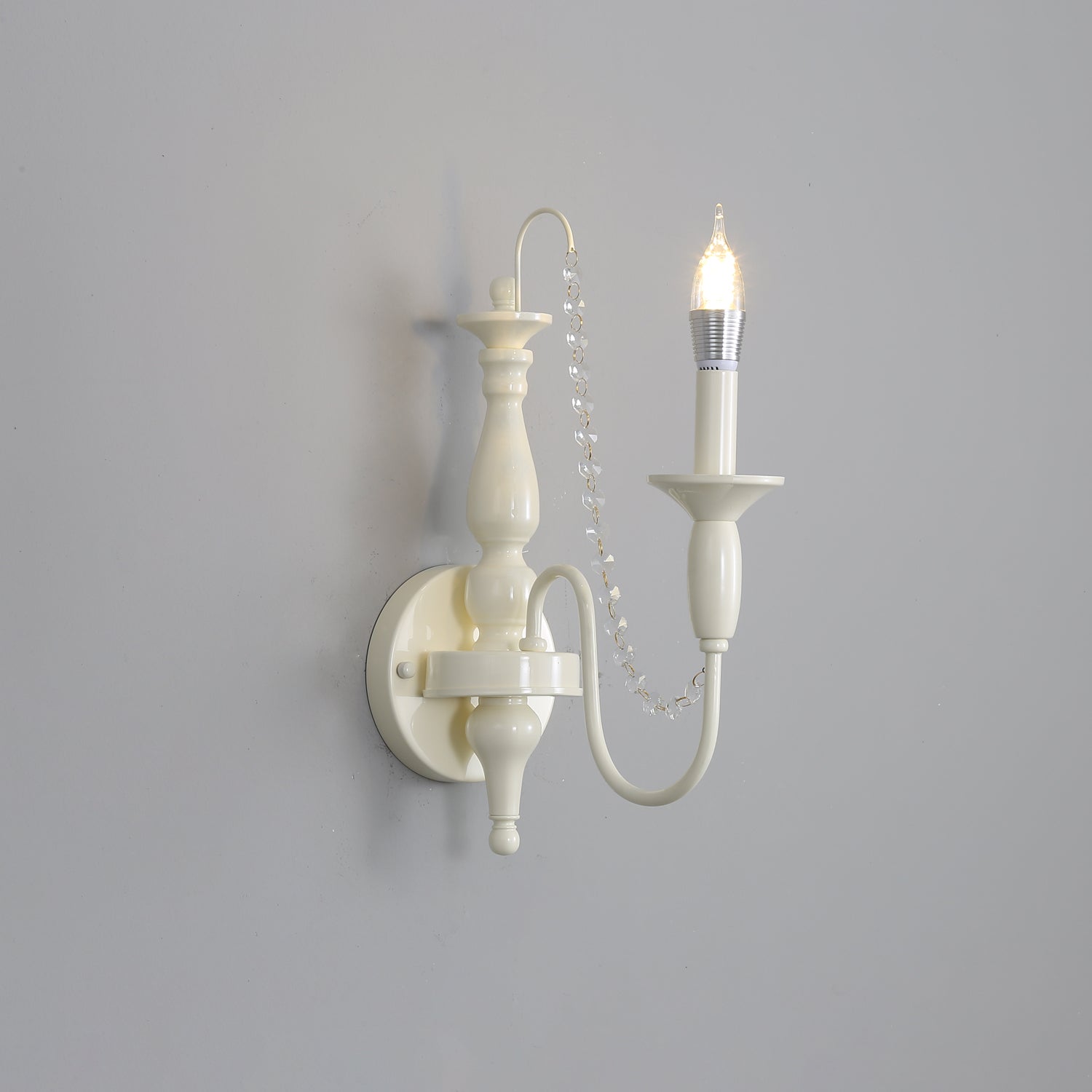 Vatalisra Vintage Industrial Glass Wall Lamp-Neutral Decor