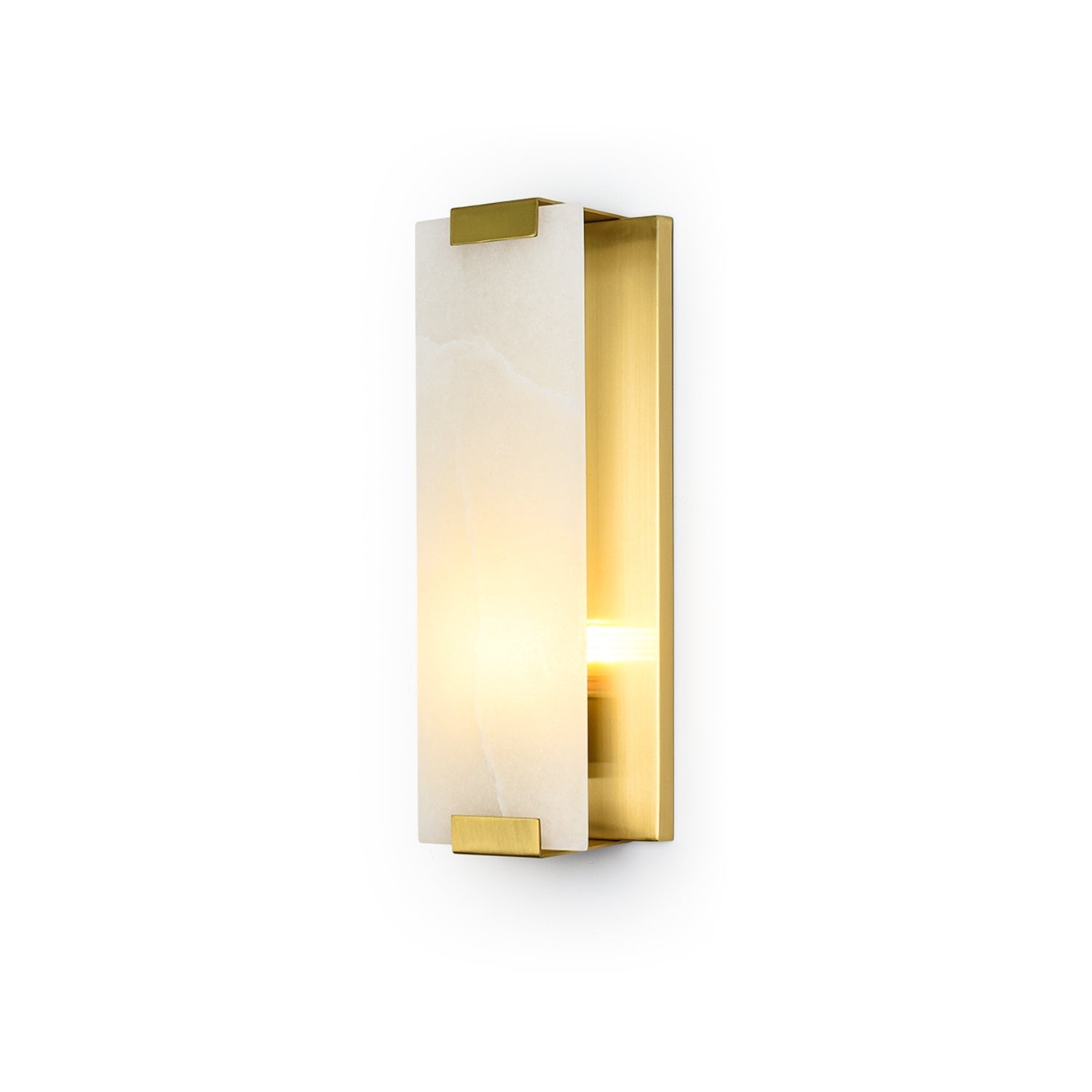 Arrina Rectangular Alabaster Wall Light-Neutral Decor