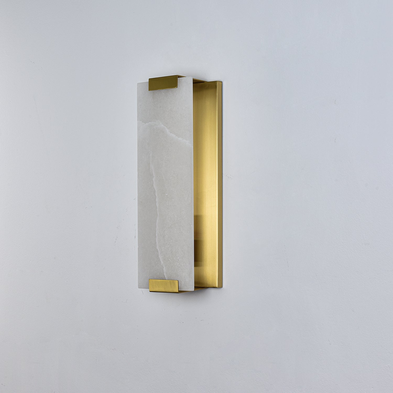 Arrina Rectangular Alabaster Wall Light-Neutral Decor
