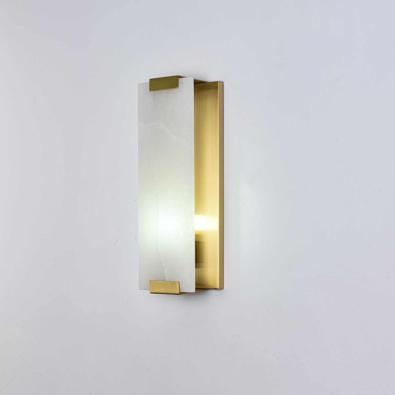 Arrina Rectangular Alabaster Wall Light-Neutral Decor
