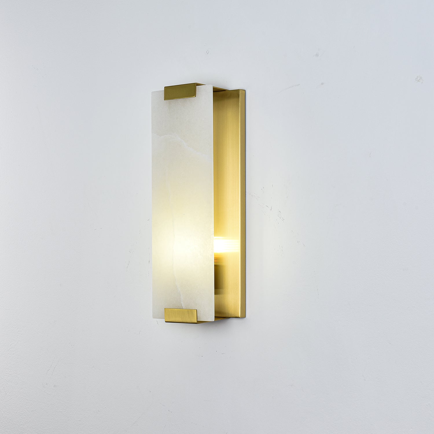 Arrina Rectangular Alabaster Wall Light-Neutral Decor
