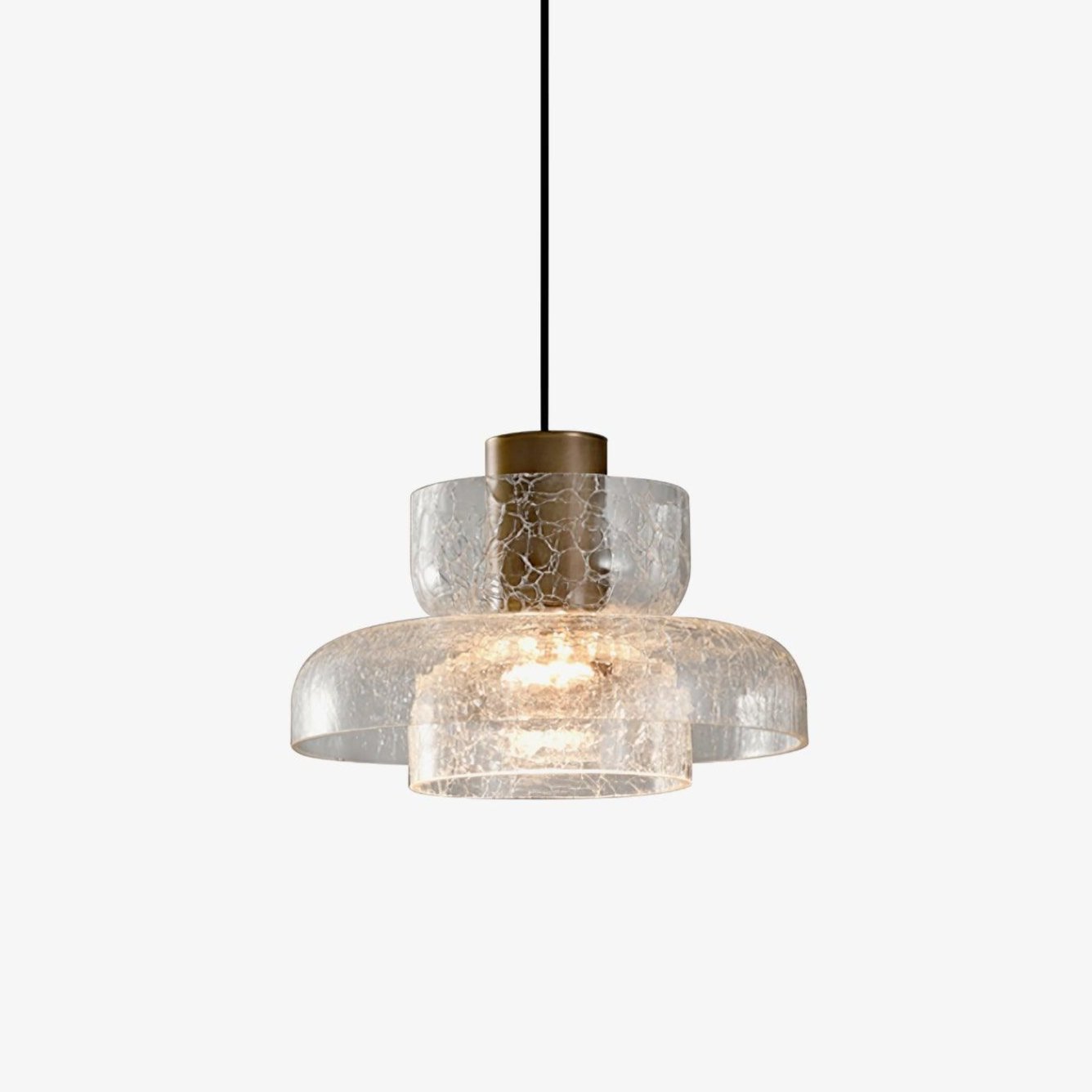 Glacier Crackle Glass Pendant Lamp-Neutral Decor