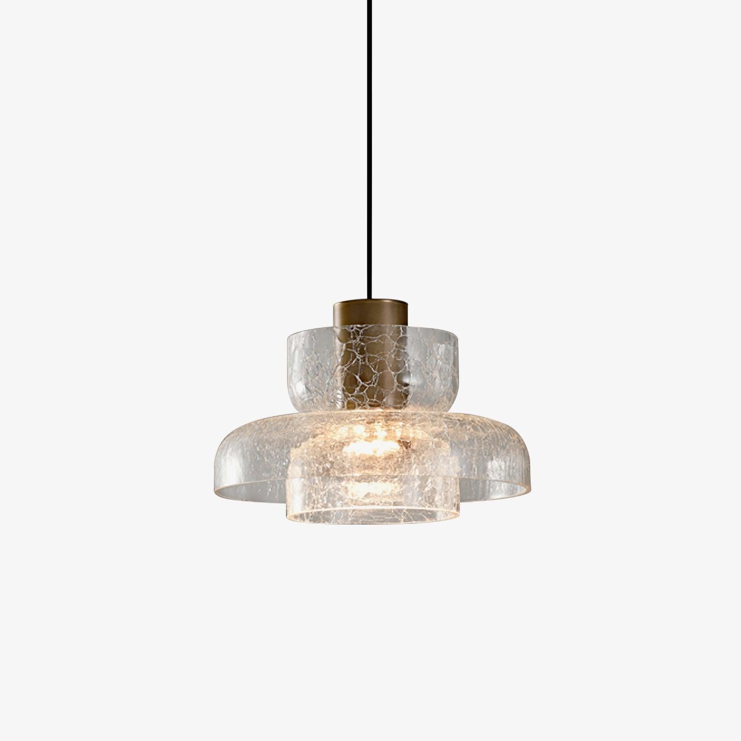 Glacier Crackle Glass Pendant Lamp-Neutral Decor