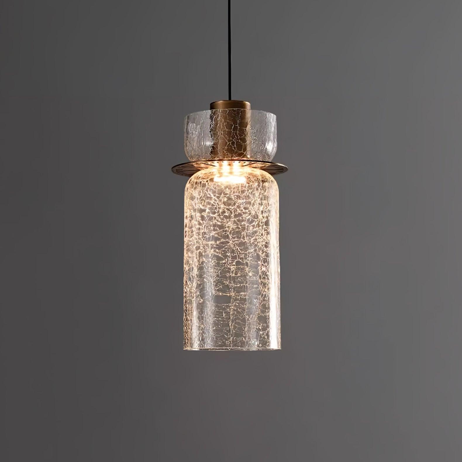Glacier Crackle Glass Pendant Lamp-Neutral Decor