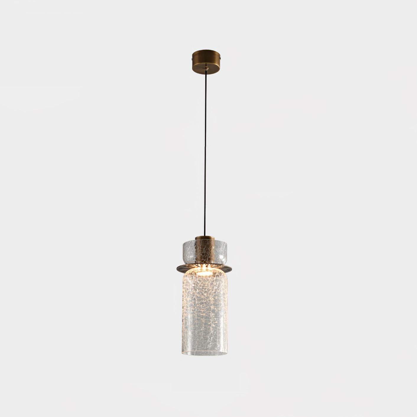 Glacier Crackle Glass Pendant Lamp-Neutral Decor