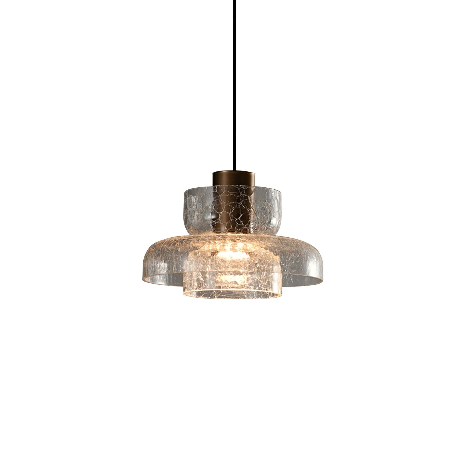 Glacier Crackle Glass Pendant Lamp-Neutral Decor