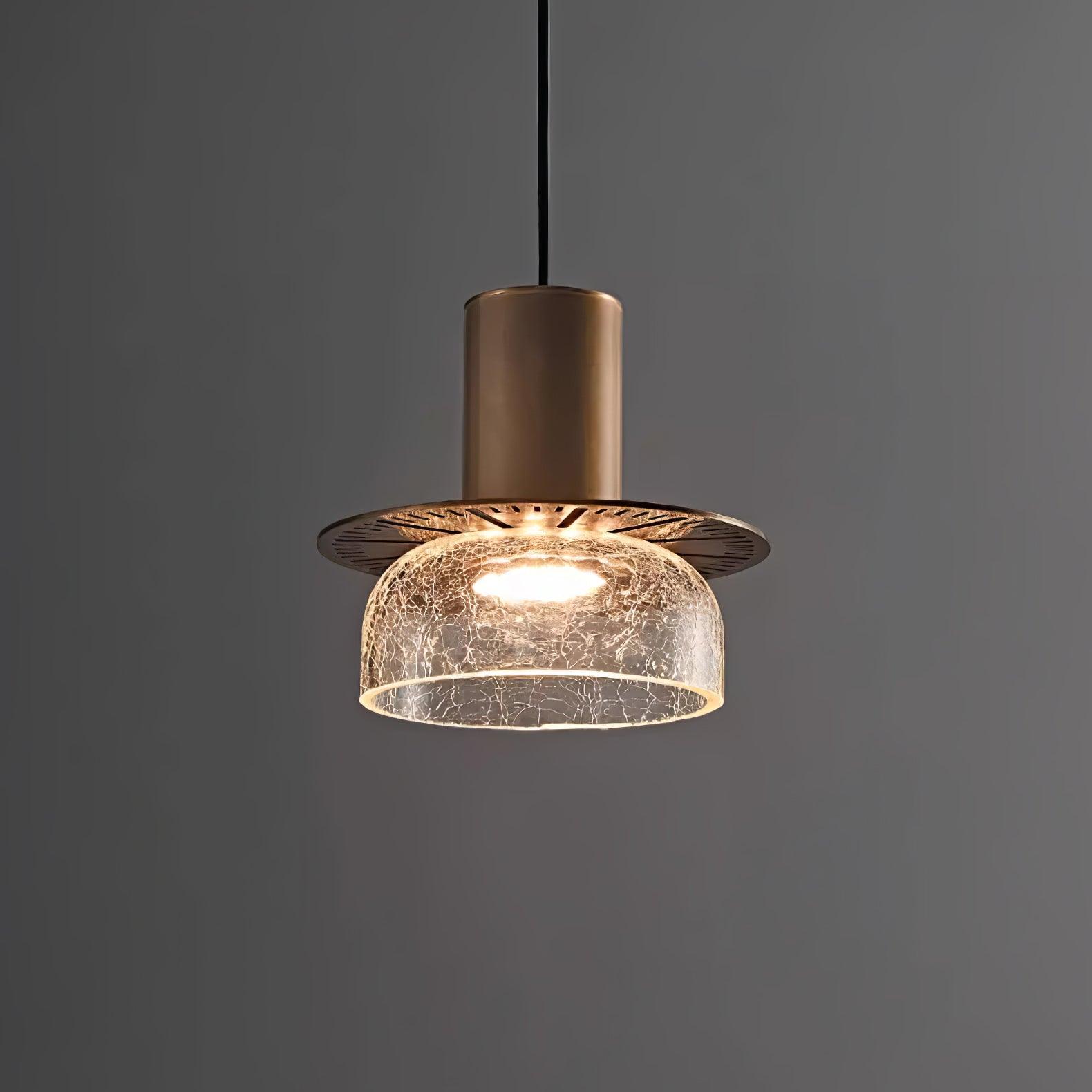 Glacier Crackle Glass Pendant Lamp-Neutral Decor