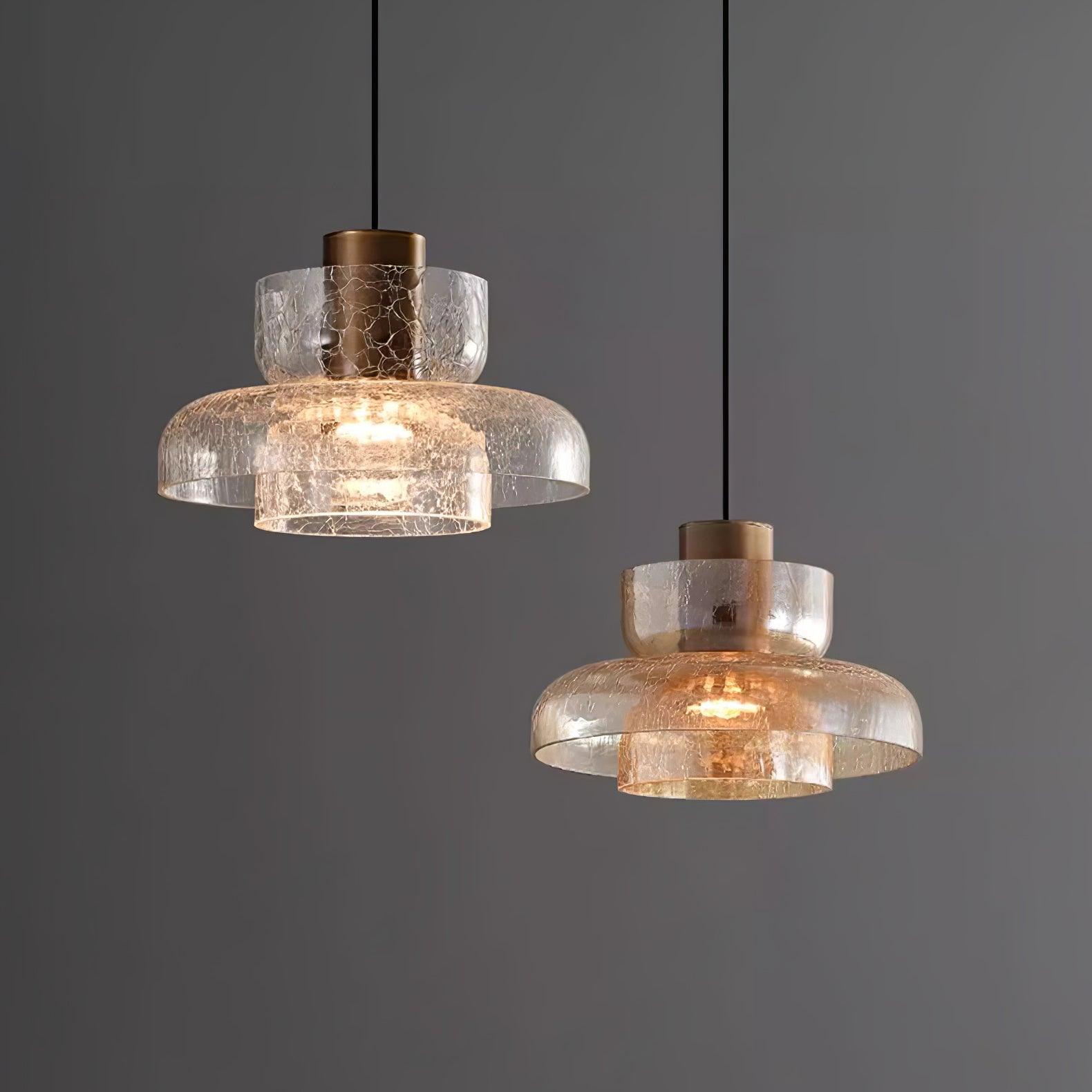 Glacier Crackle Glass Pendant Lamp-Neutral Decor