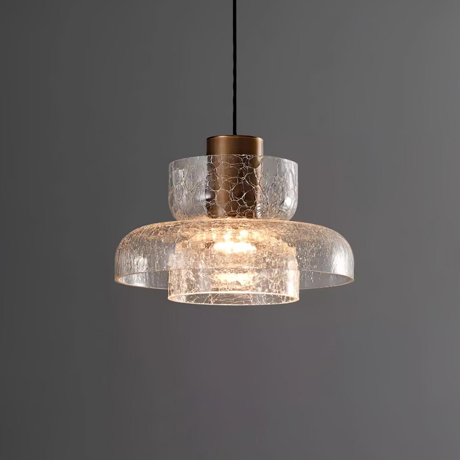 Glacier Crackle Glass Pendant Lamp-Neutral Decor