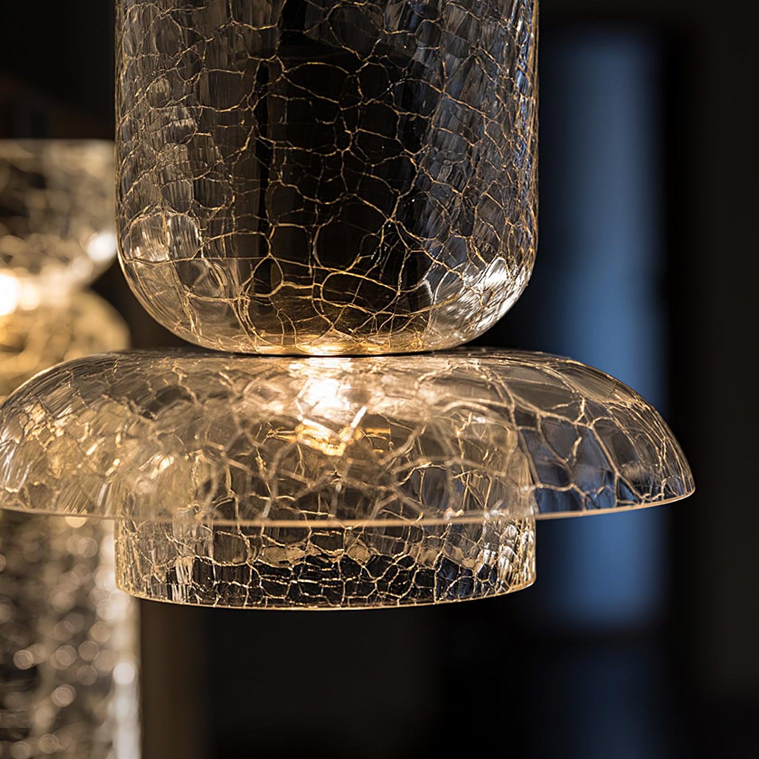 Glacier Crackle Glass Pendant Lamp-Neutral Decor
