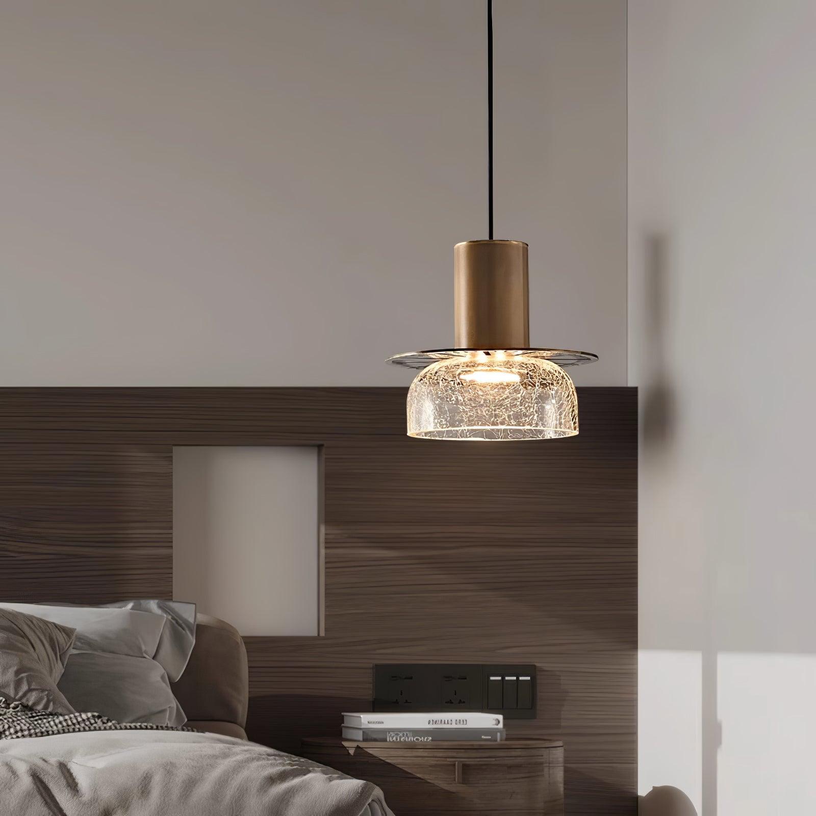 Glacier Crackle Glass Pendant Lamp-Neutral Decor