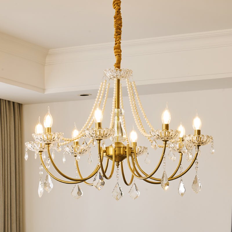 Cevaris Postmodern Luxury Pearl Glass Chandelier-Neutral Decor