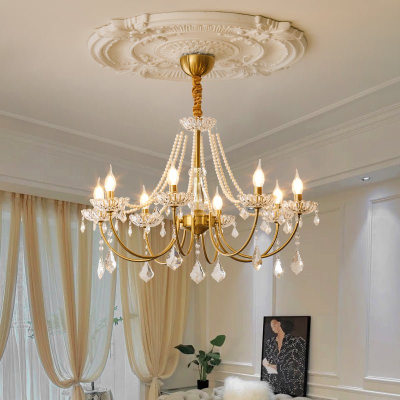 Cevaris Postmodern Luxury Pearl Glass Chandelier-Neutral Decor