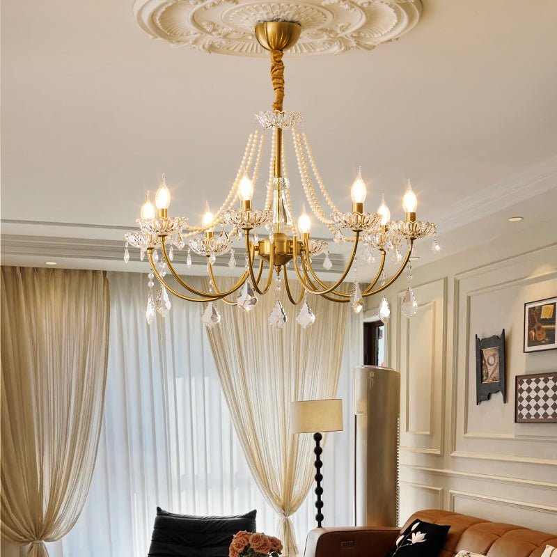 Cevaris Postmodern Luxury Pearl Glass Chandelier-Neutral Decor