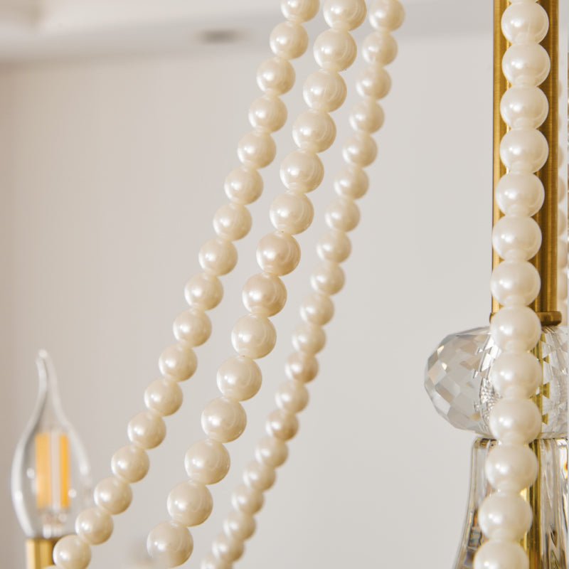 Cevaris Postmodern Luxury Pearl Glass Chandelier-Neutral Decor