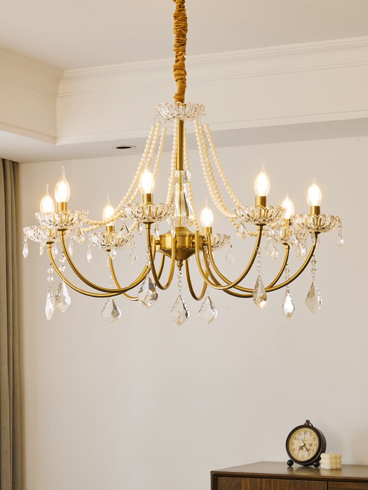 Cevaris Postmodern Luxury Pearl Glass Chandelier-Neutral Decor