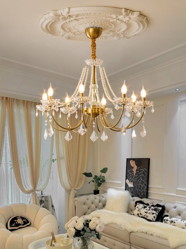 Cevaris Postmodern Luxury Pearl Glass Chandelier-Neutral Decor