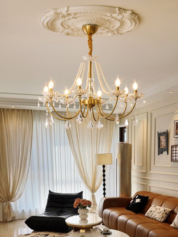 Cevaris Postmodern Luxury Pearl Glass Chandelier-Neutral Decor