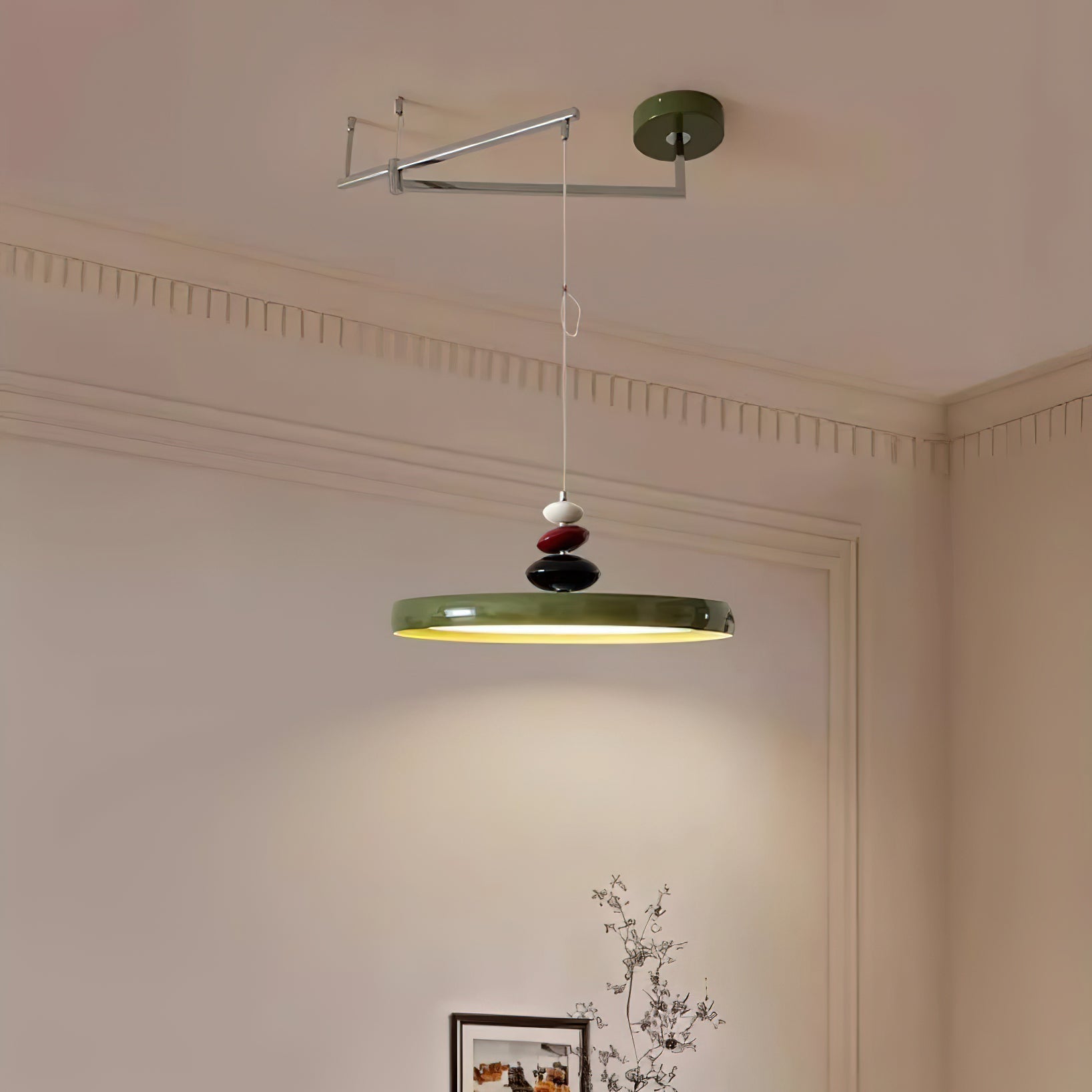 Pendant Lamp Metal and Round Shade Decorative Modern