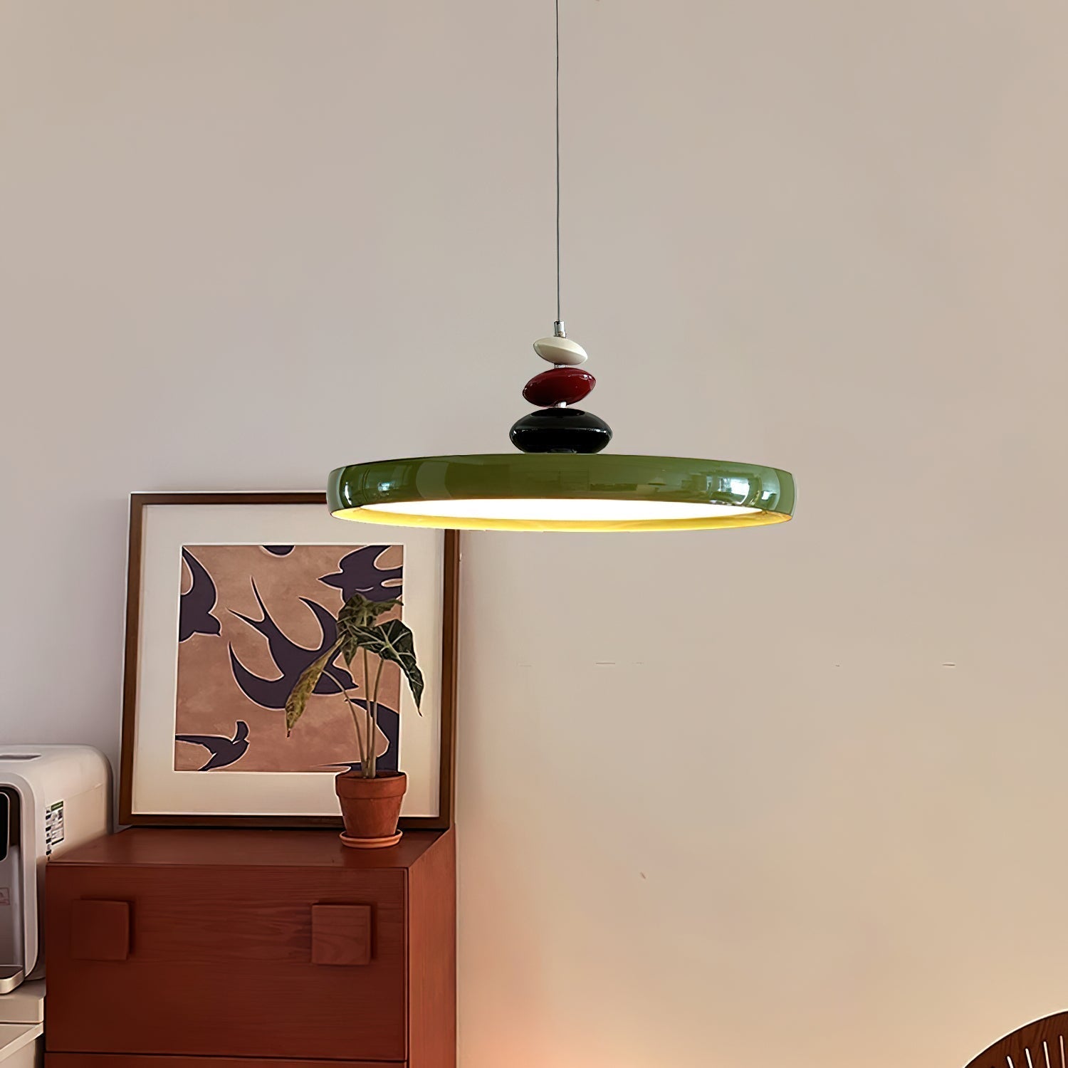 Pendant Lamp Metal and Round Shade Decorative Modern