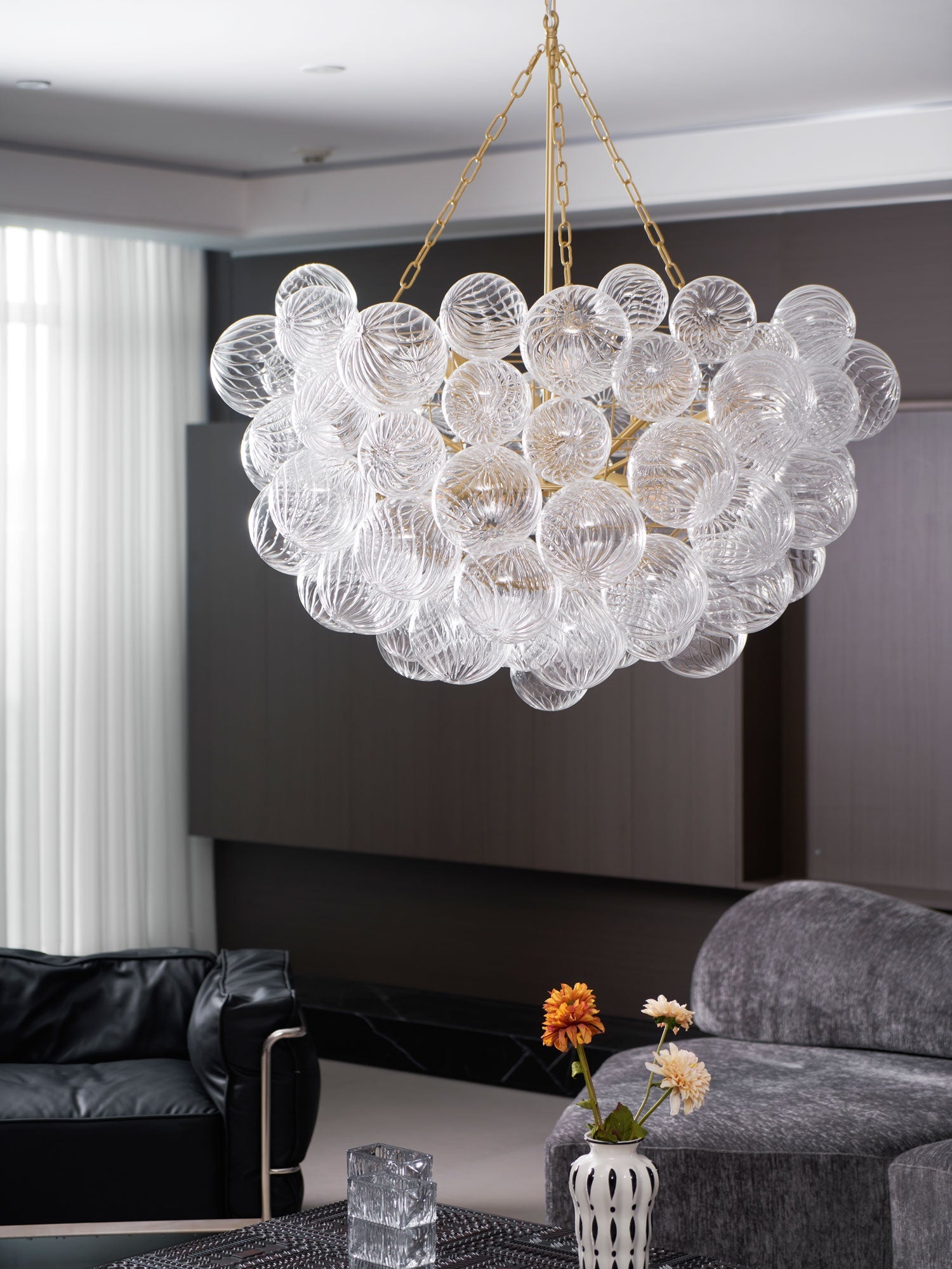 Ben Chandelier Glass Ball Bubble Modern-Neutral Decor