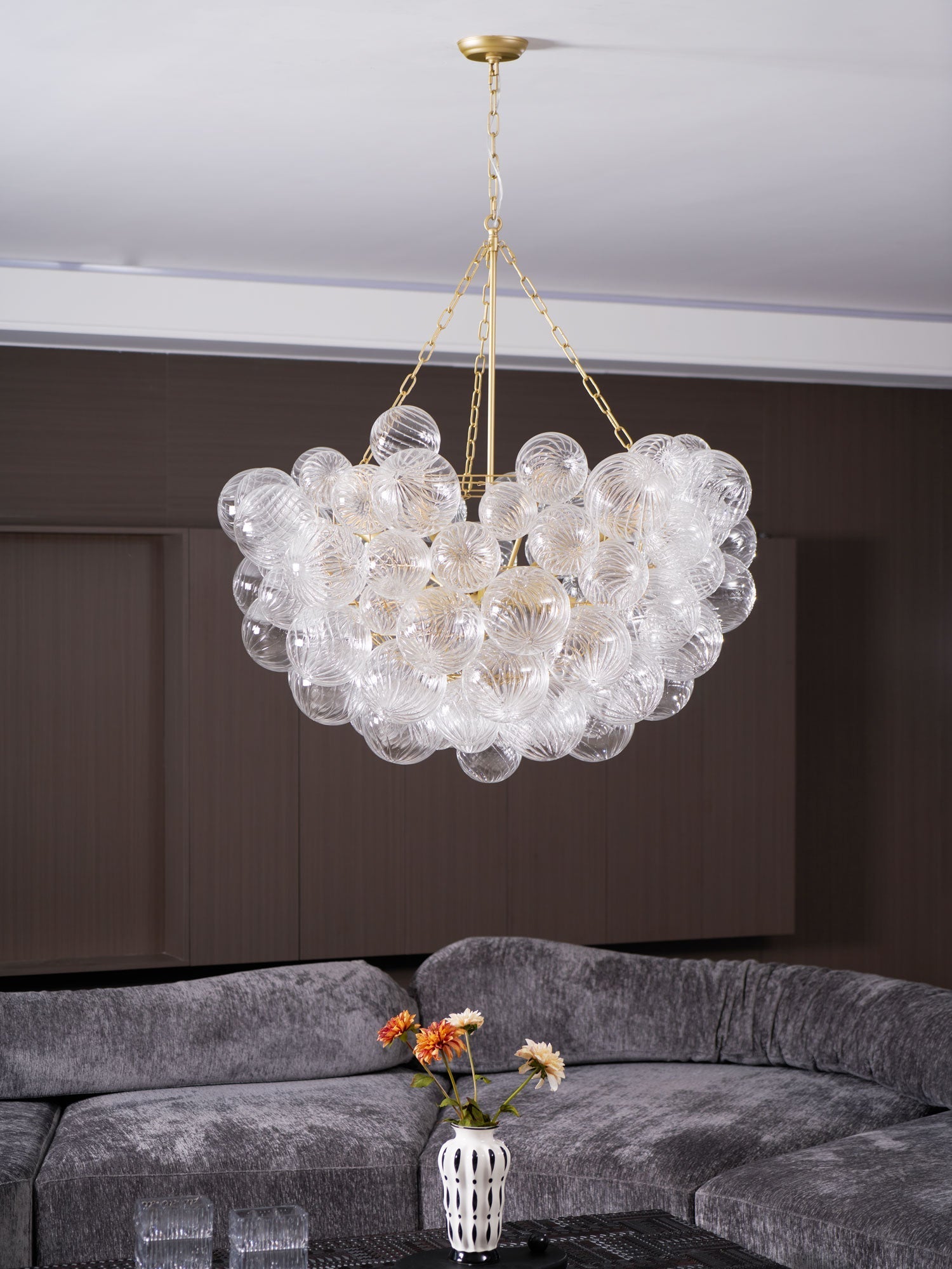 Ben Chandelier Glass Ball Bubble Modern-Neutral Decor