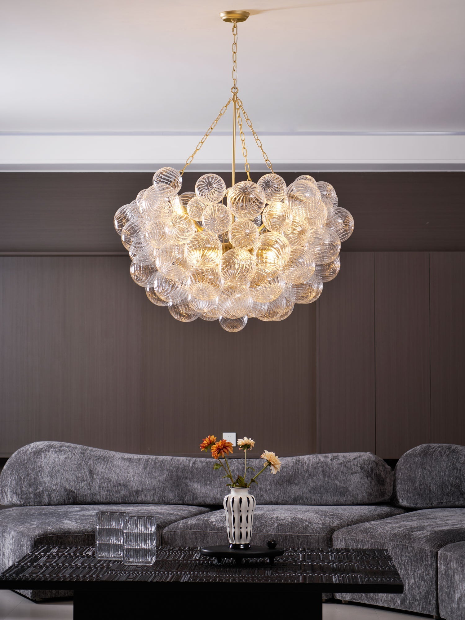 Ben Chandelier Glass Ball Bubble Modern-Neutral Decor