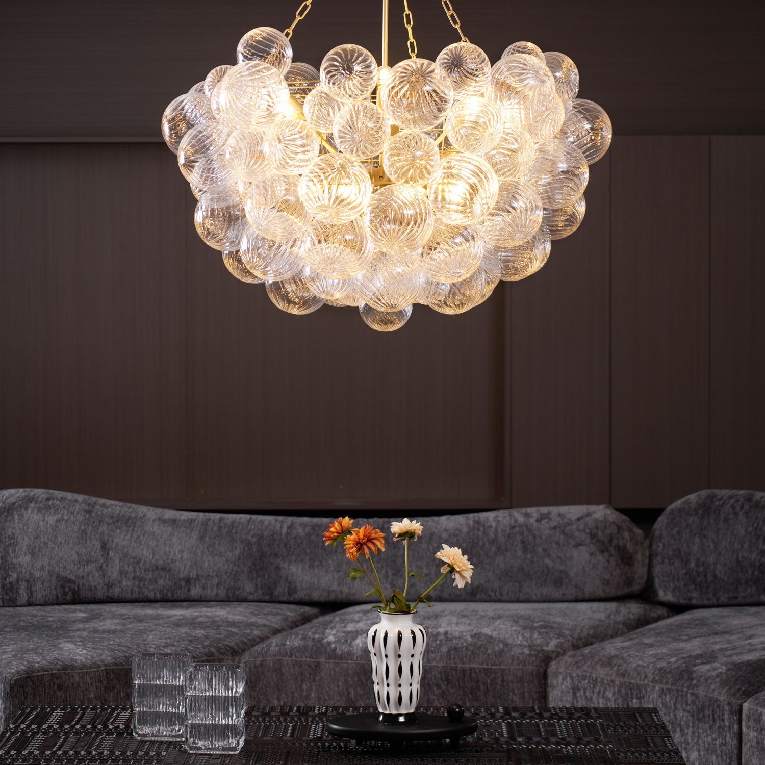 Ben Chandelier Glass Ball Bubble Modern-Neutral Decor