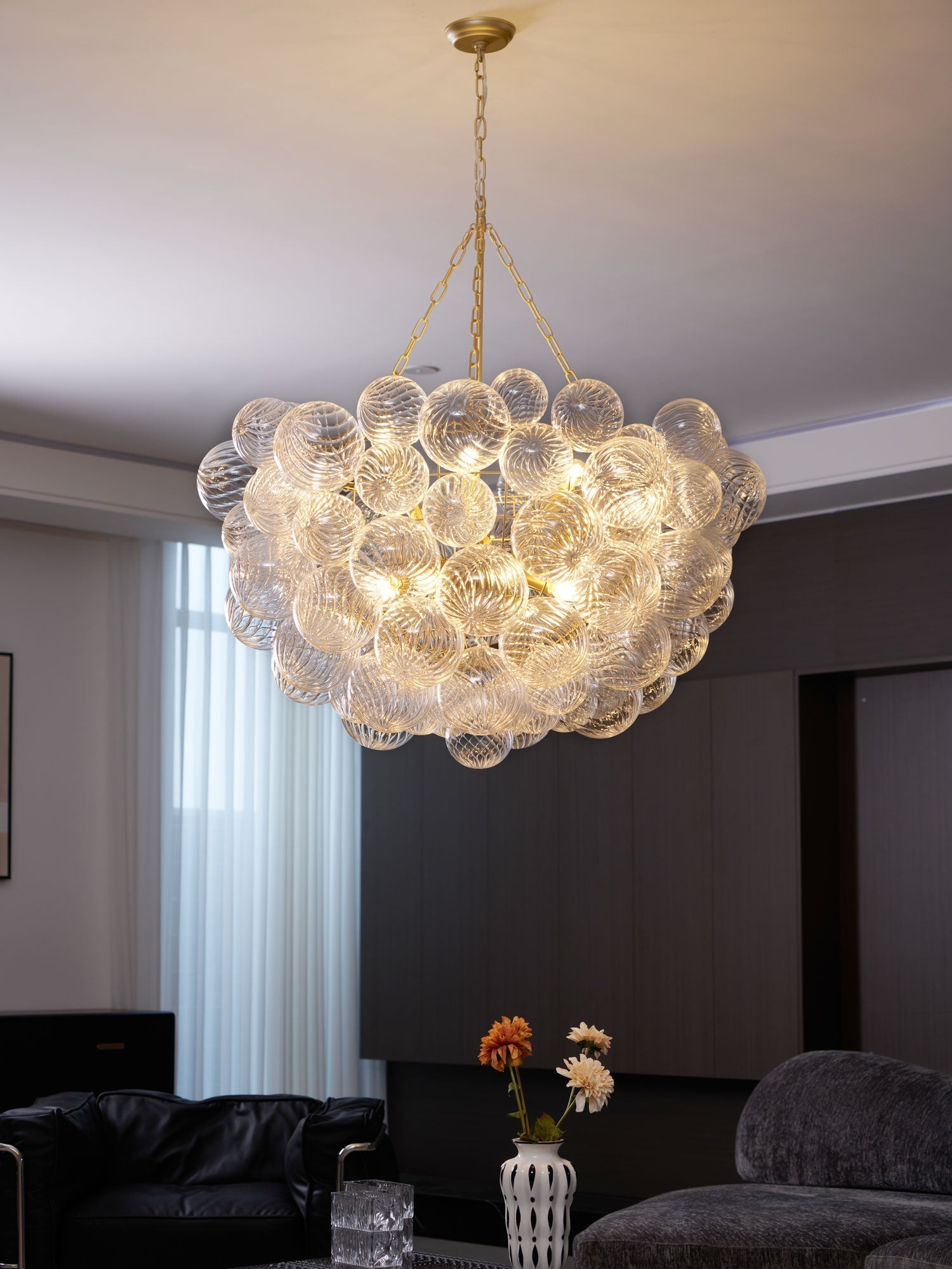 Ben Chandelier Glass Ball Bubble Modern-Neutral Decor