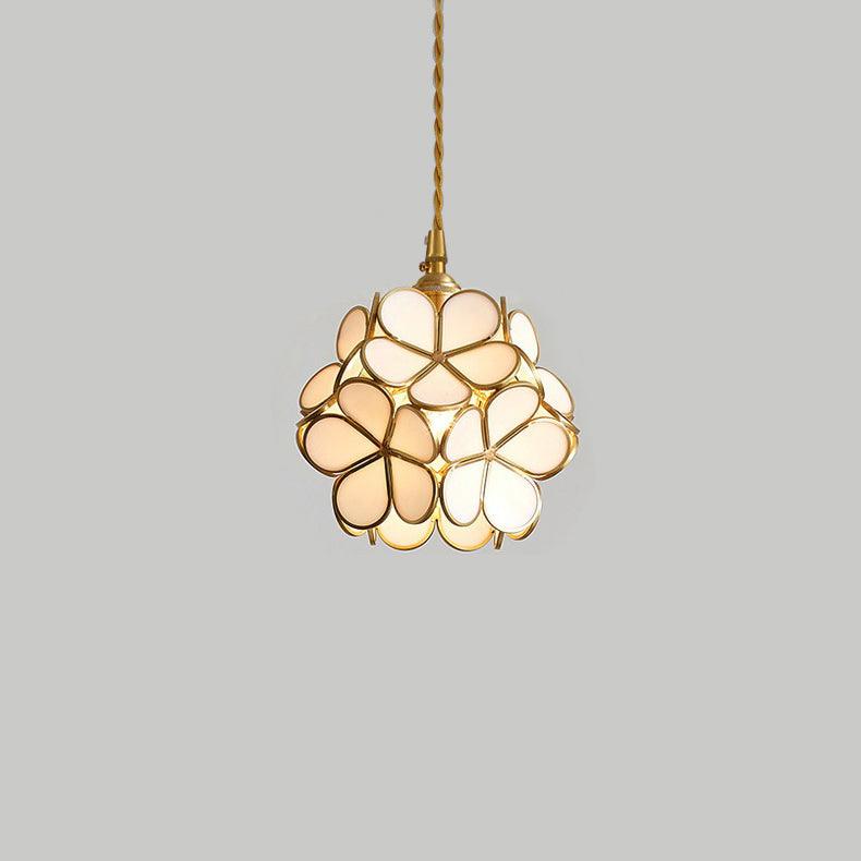 Lustra Pendant Lamp Glass Petal Shaped Kitchen-Neutral Decor