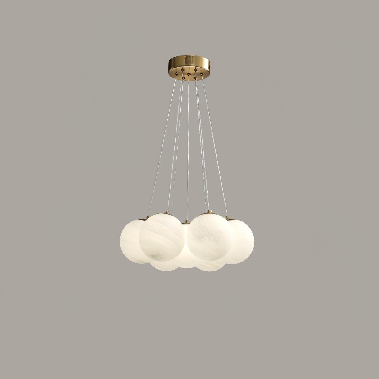 Arenis Chandelier Glass Cluster Frosted Glass-Neutral Decor
