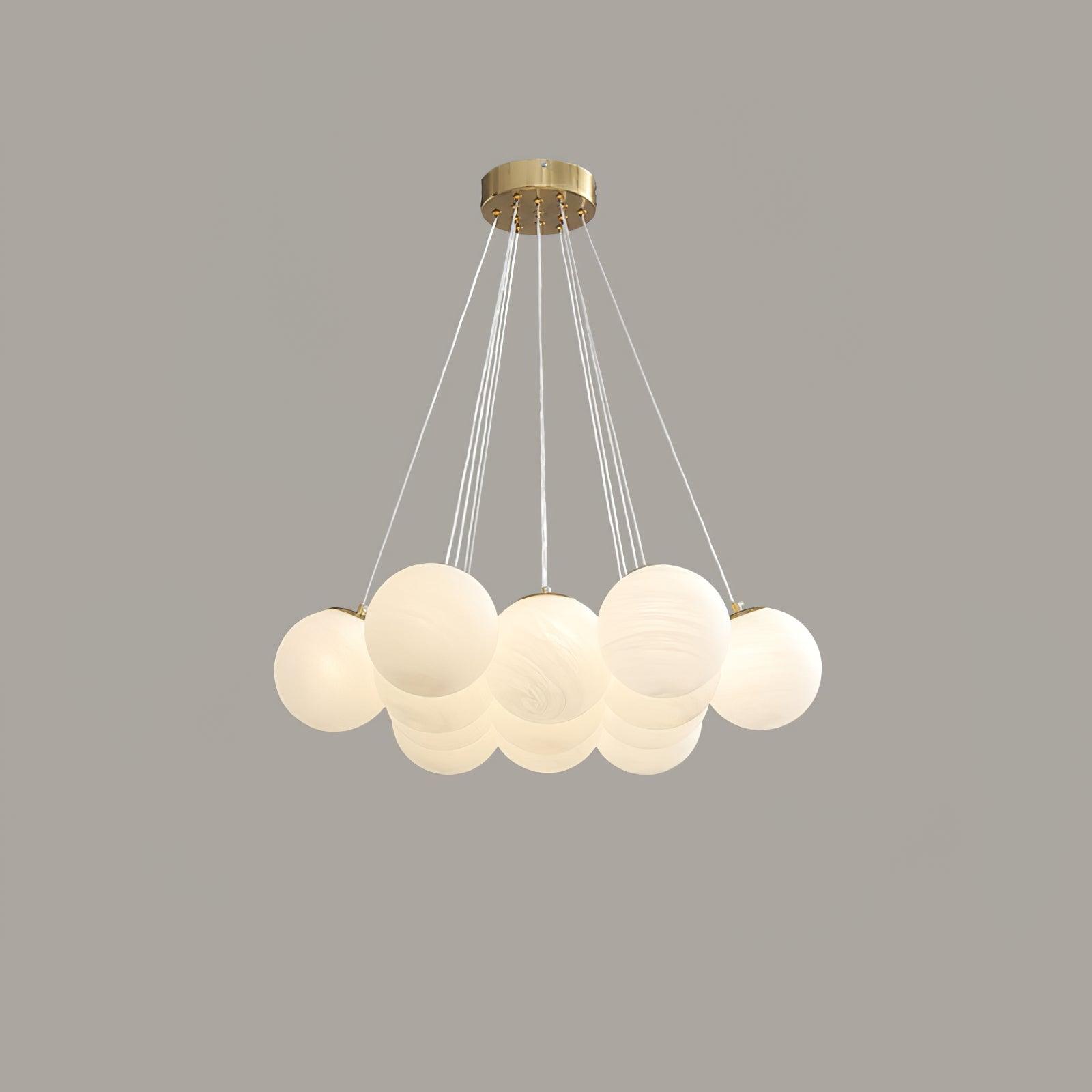 Arenis Chandelier Glass Cluster Frosted Glass-Neutral Decor