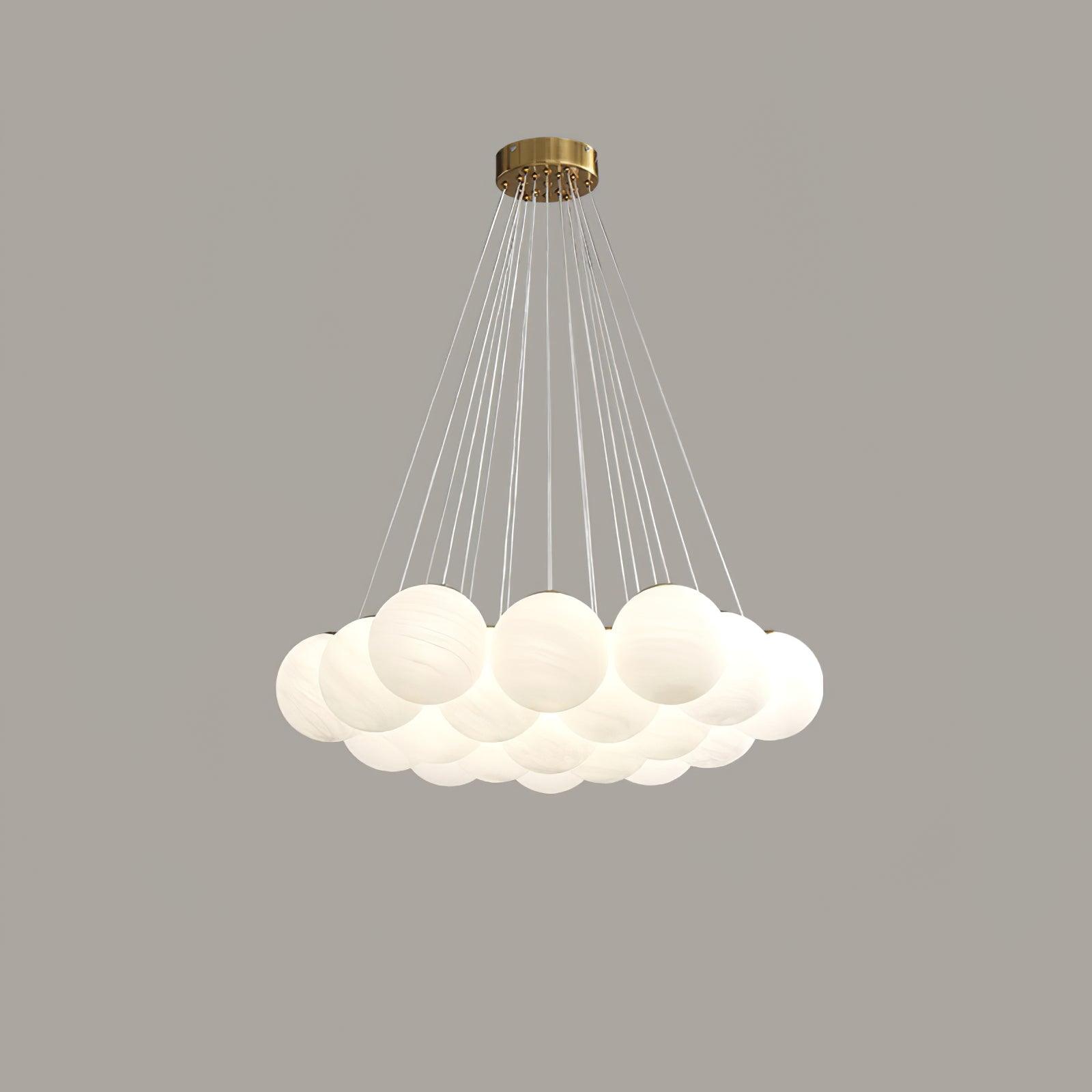Arenis Chandelier Glass Cluster Frosted Glass-Neutral Decor
