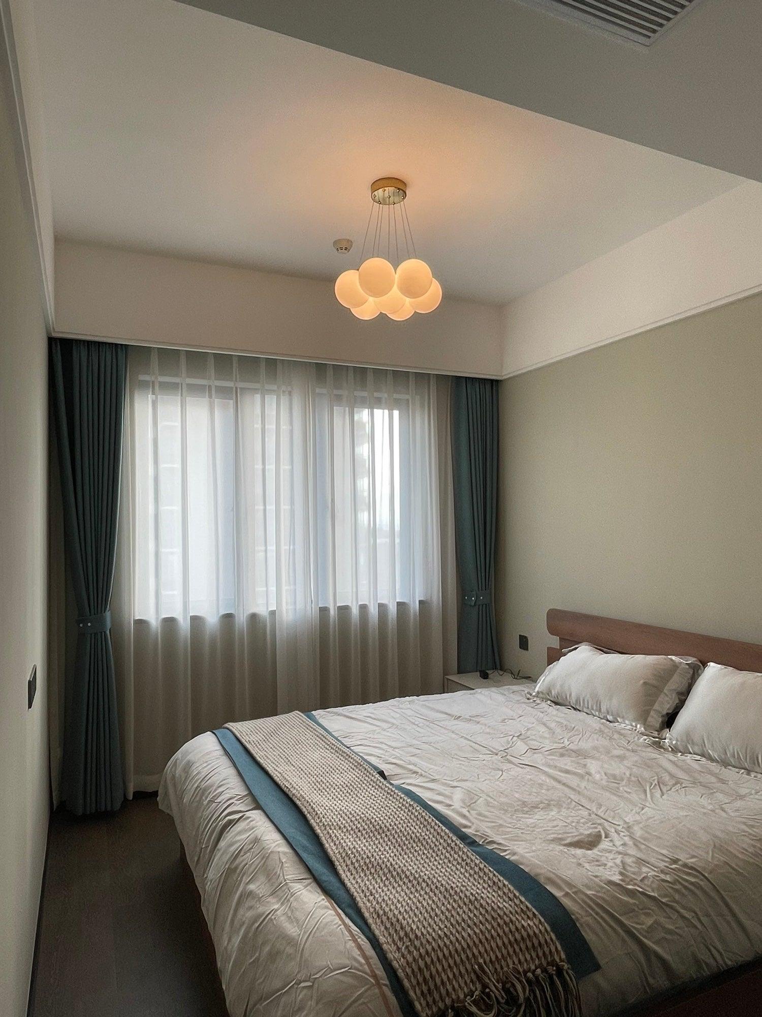 Arenis Chandelier Glass Cluster Frosted Glass-Neutral Decor