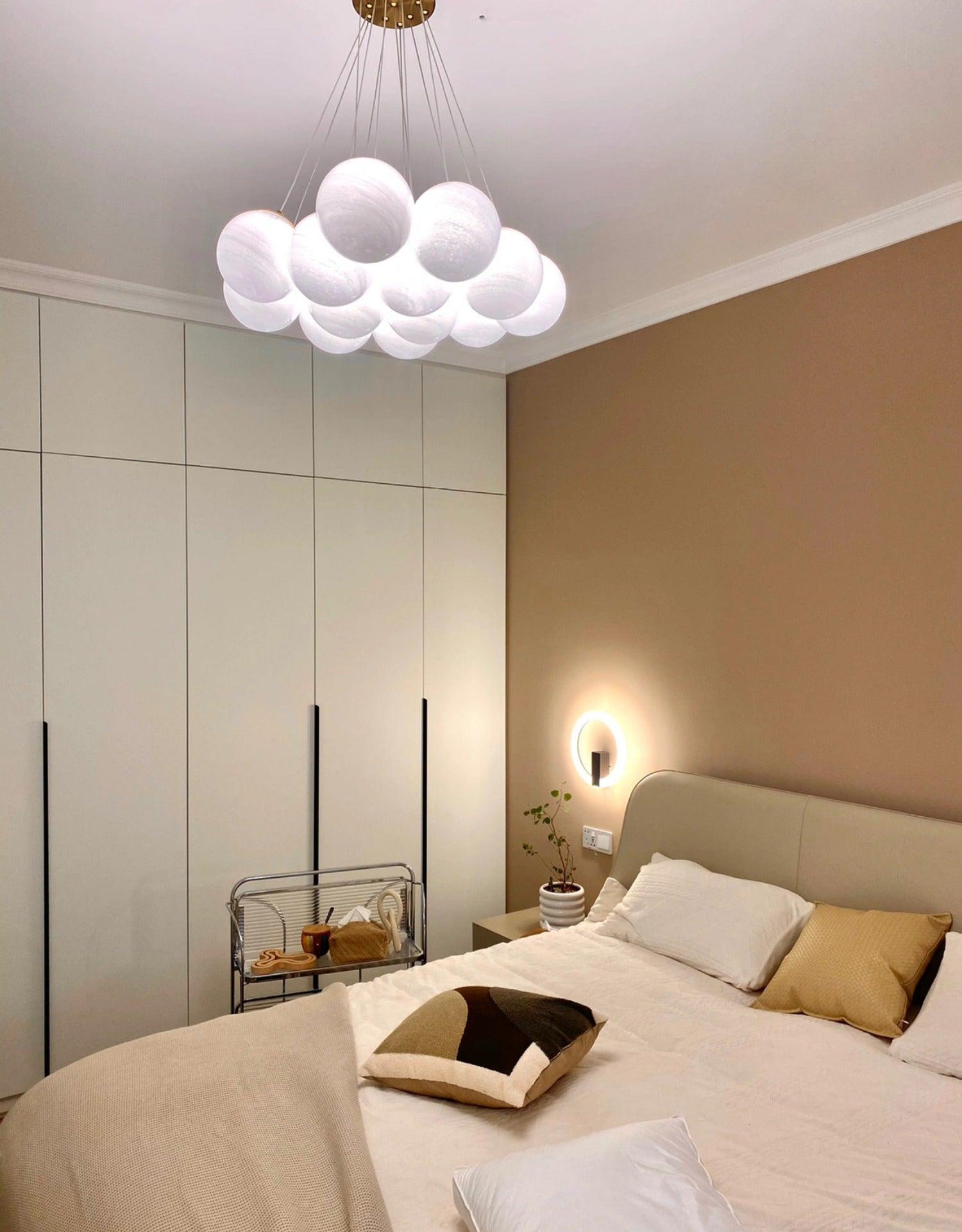Arenis Chandelier Glass Cluster Frosted Glass-Neutral Decor