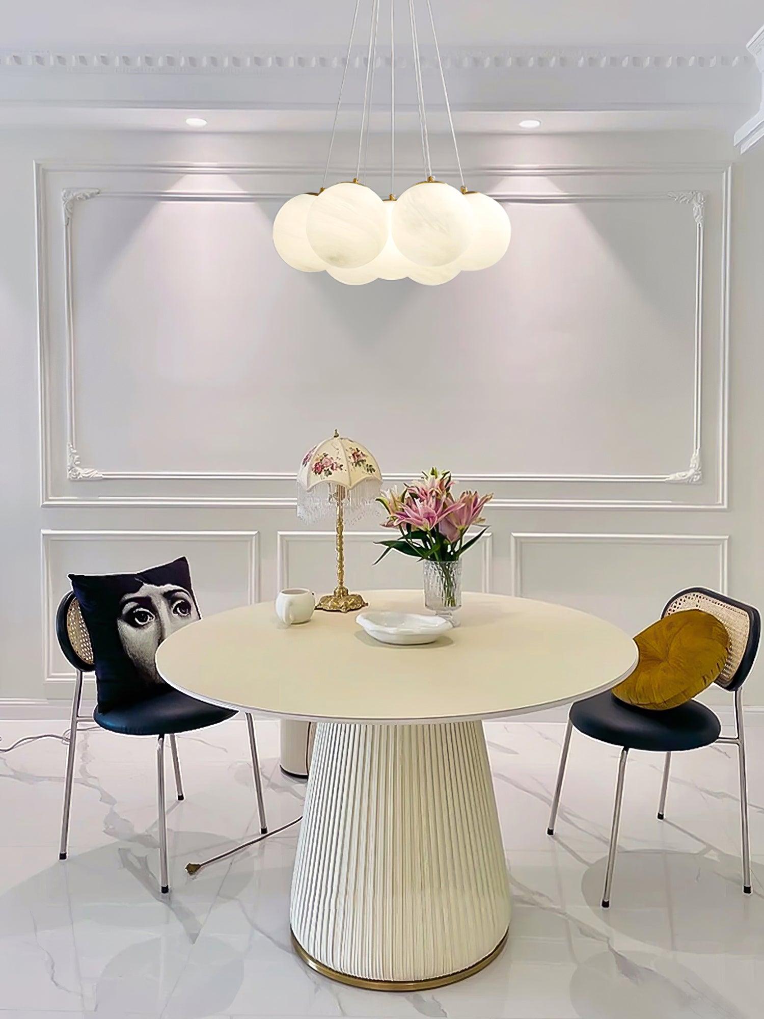 Arenis Chandelier Glass Cluster Frosted Glass-Neutral Decor