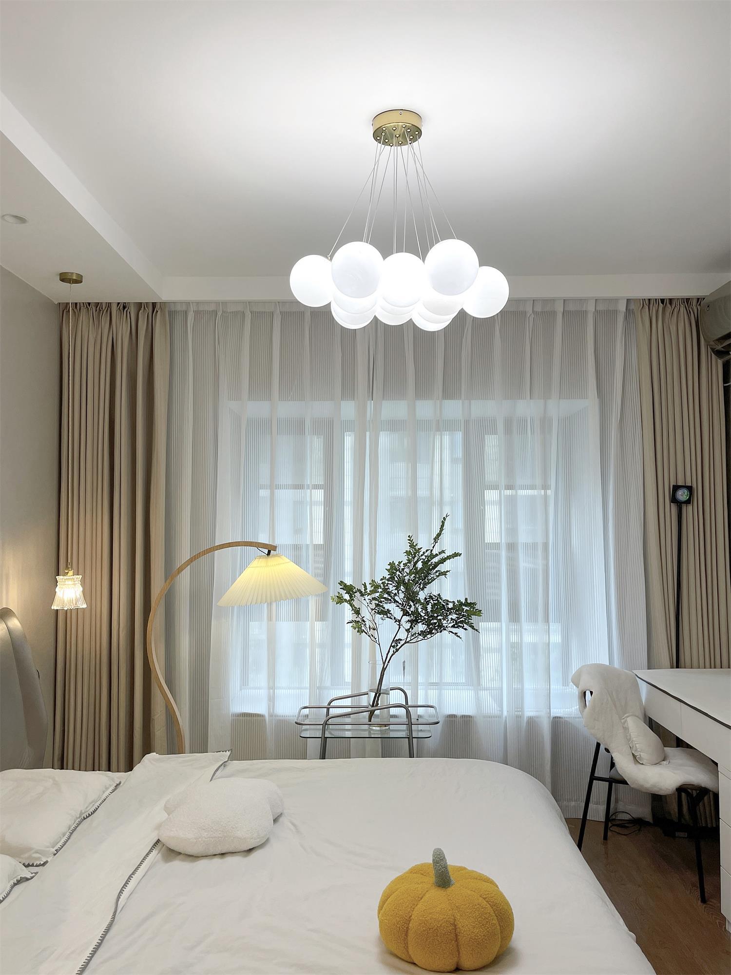 Arenis Chandelier Glass Cluster Frosted Glass-Neutral Decor