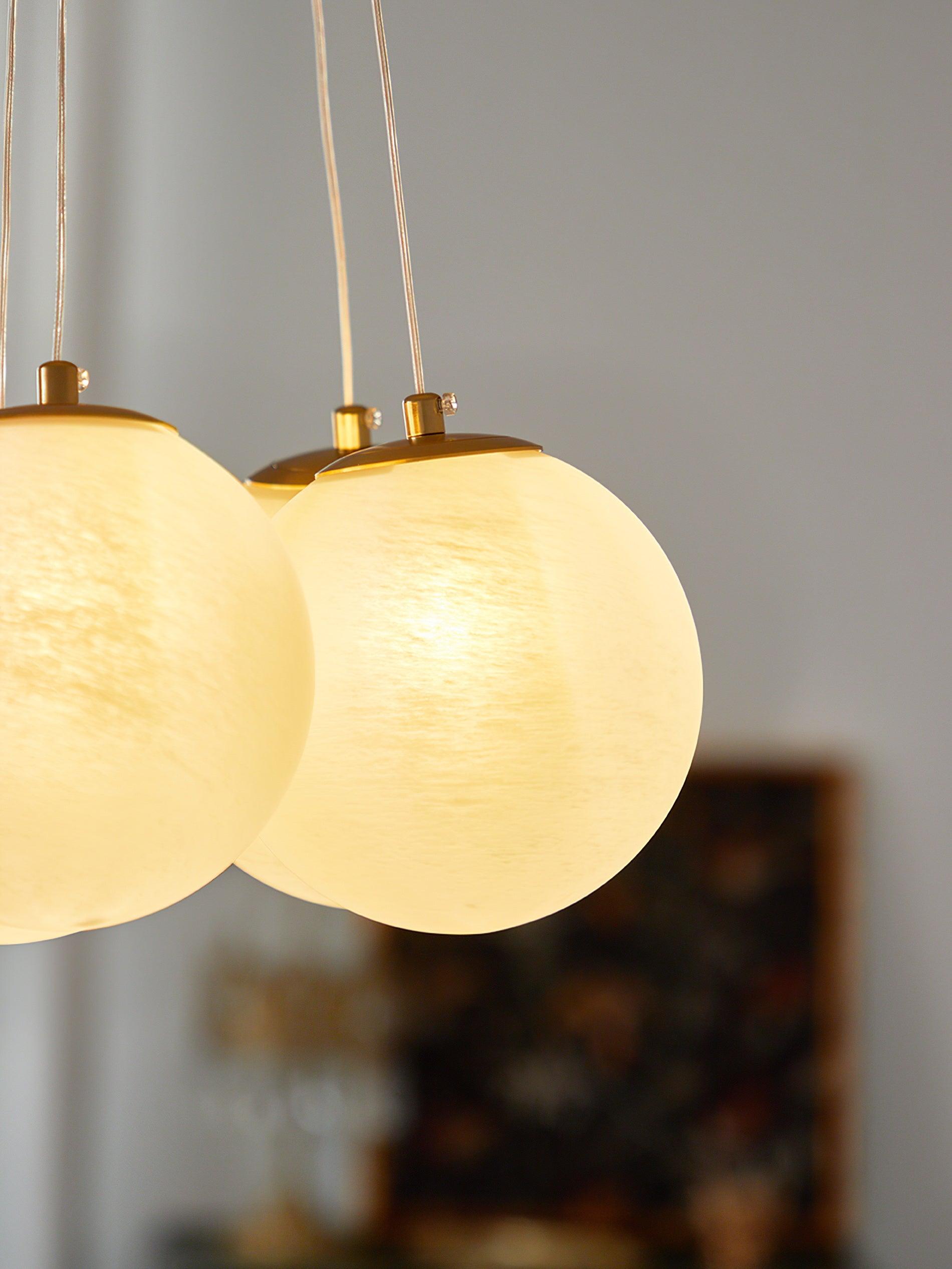 Arenis Chandelier Glass Cluster Frosted Glass-Neutral Decor