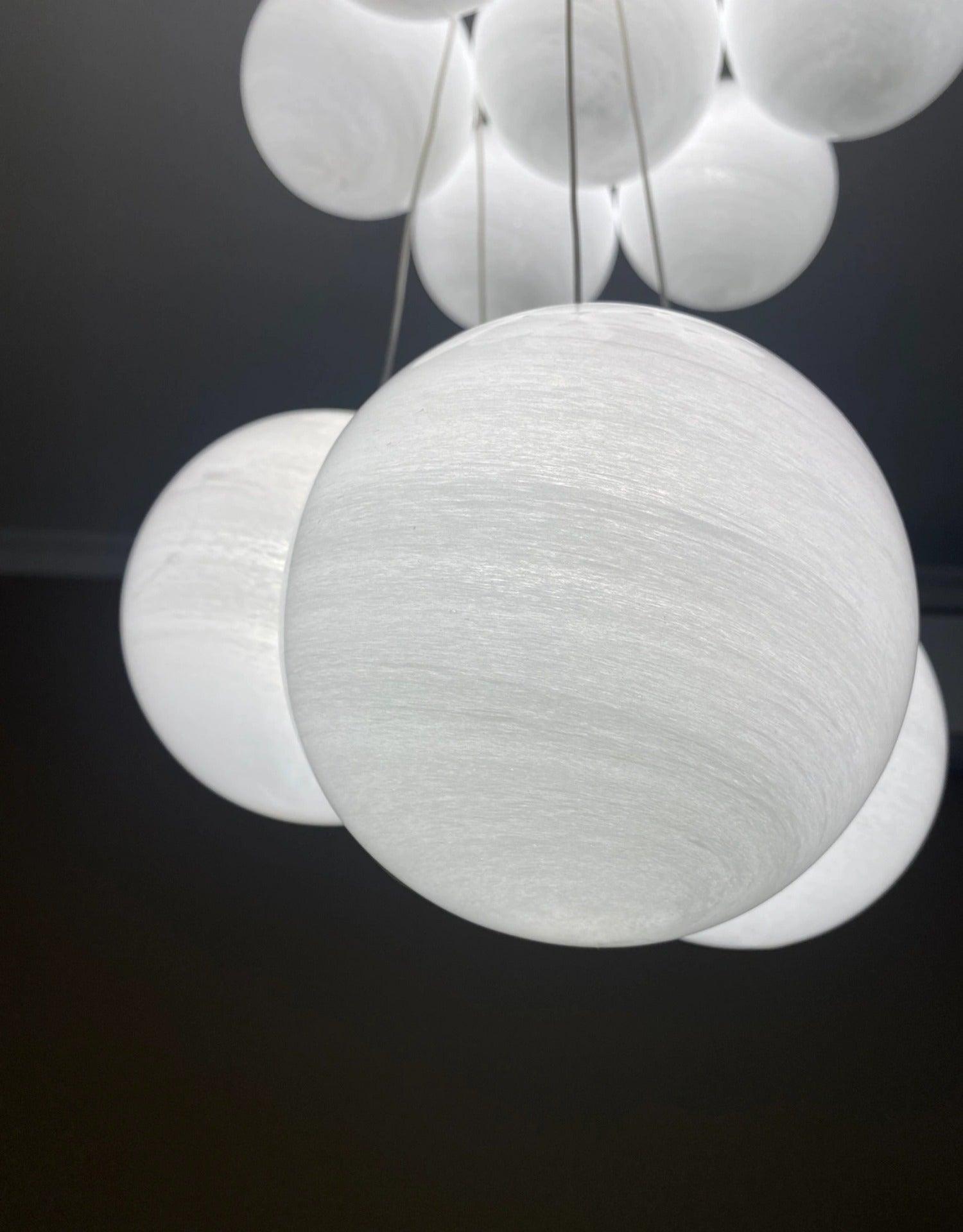Arenis Chandelier Glass Cluster Frosted Glass-Neutral Decor