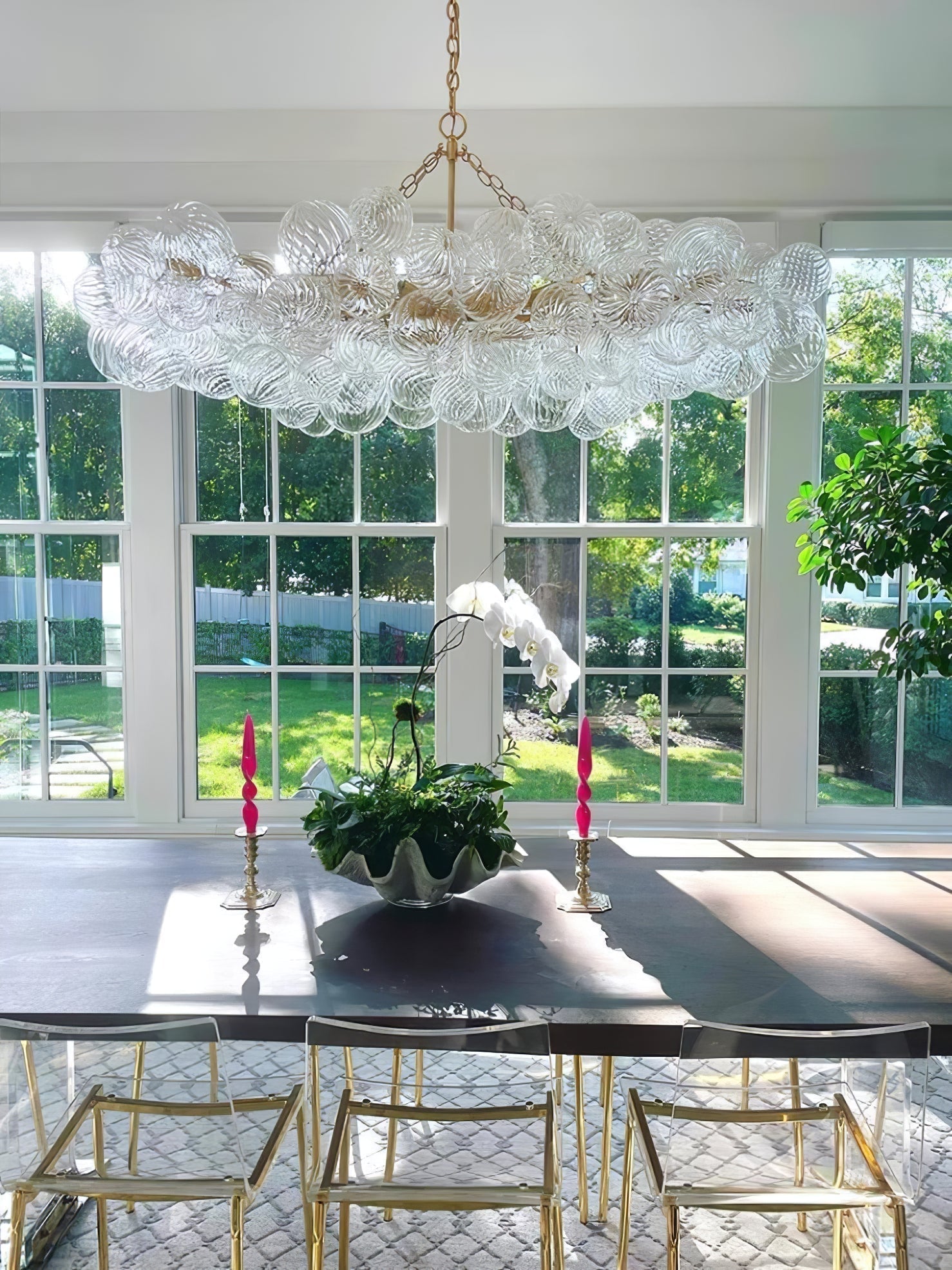 Calvian Chandelier Glass Ball Bubble Modern-Neutral Decor