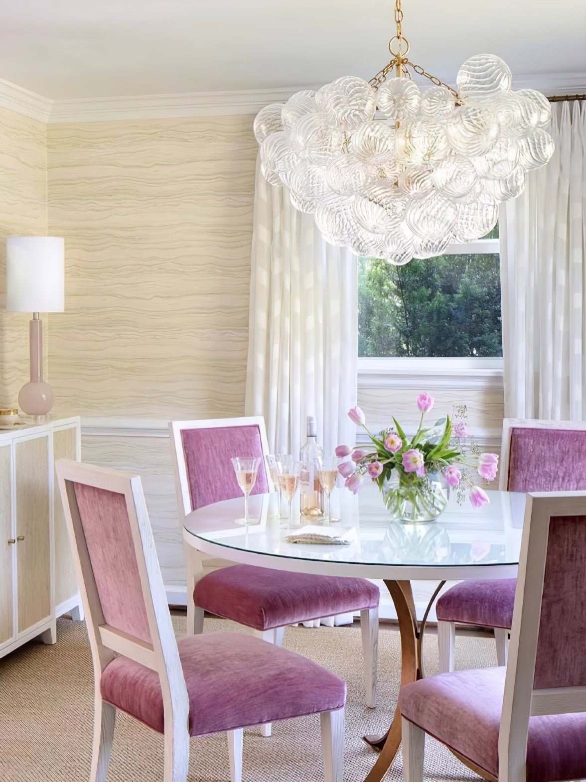 Calvian Chandelier Glass Ball Bubble Modern-Neutral Decor