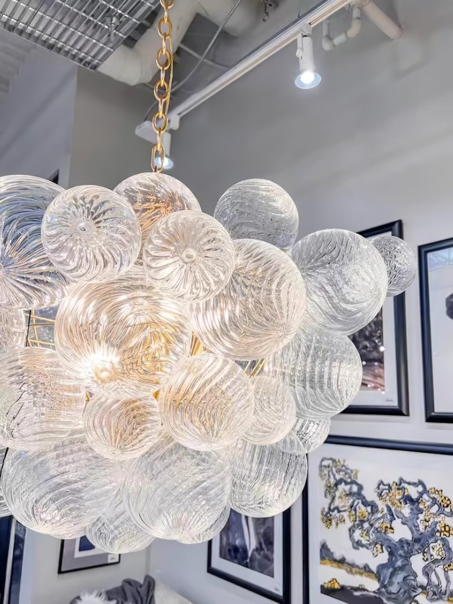 Calvian Chandelier Glass Ball Bubble Modern-Neutral Decor
