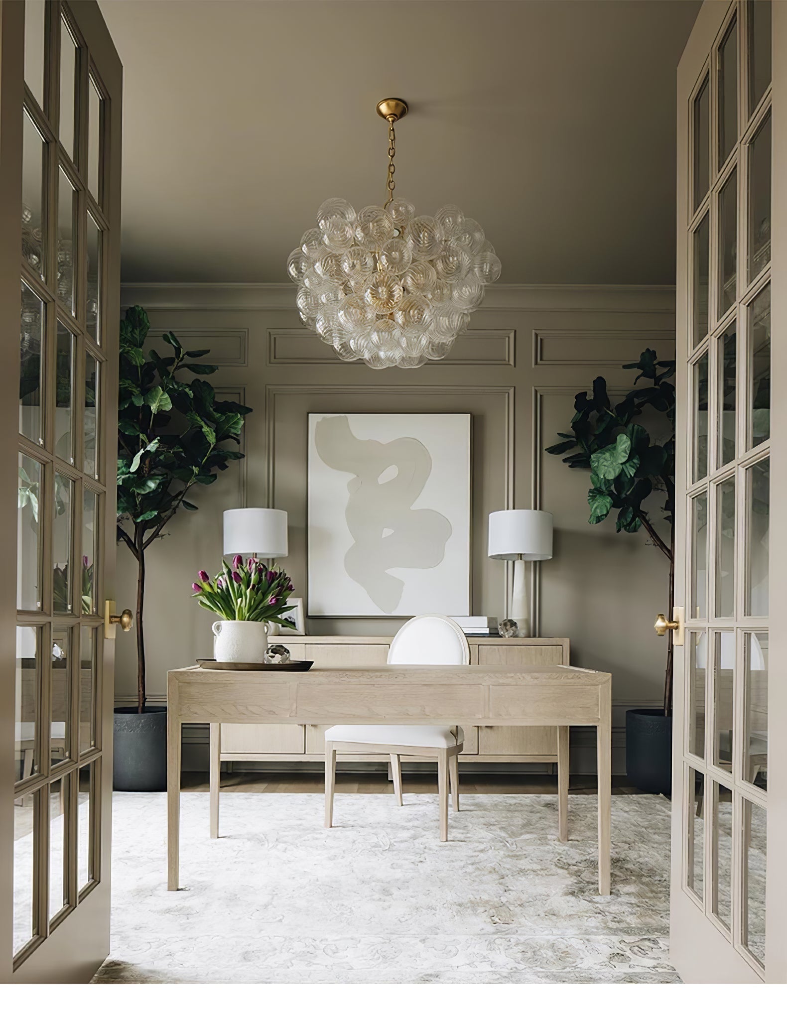Calvian Chandelier Glass Ball Bubble Modern-Neutral Decor
